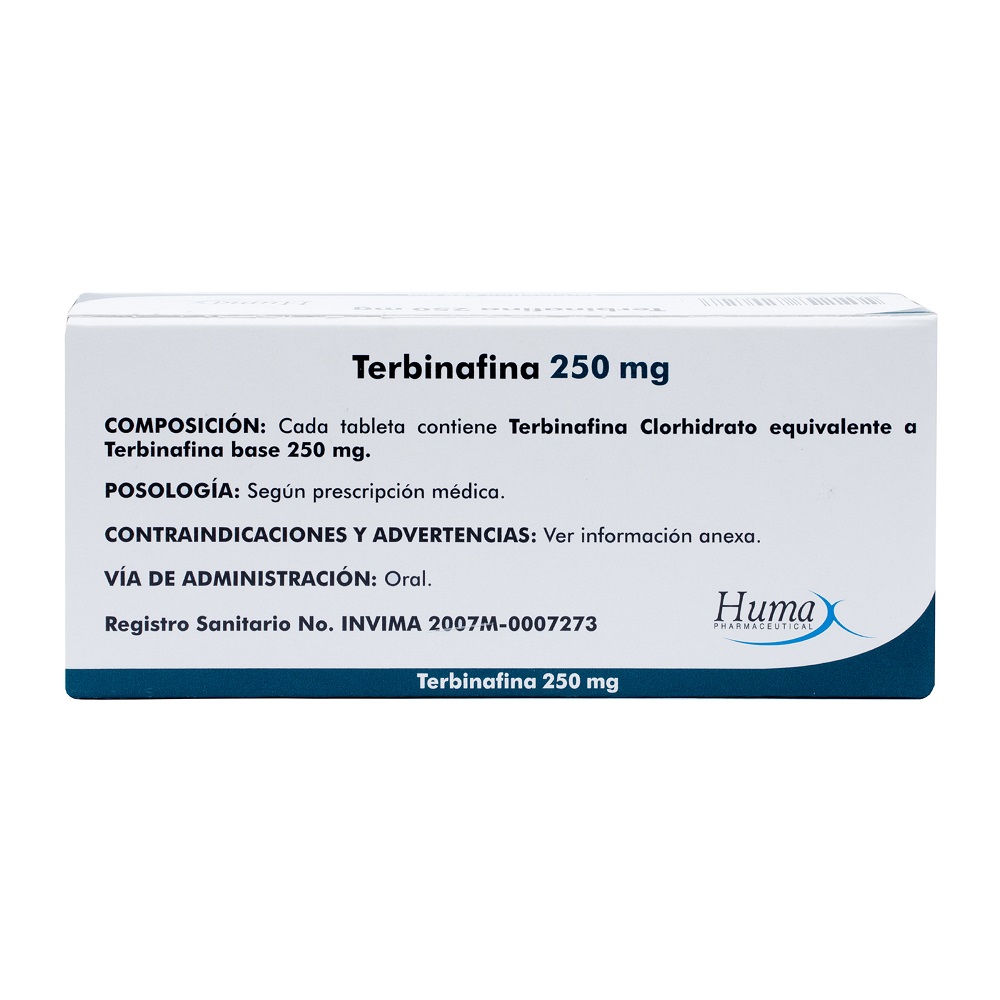 Terbinafina 250 Mg Tabletas Hp Cja X 14 Un Droguerias Patria